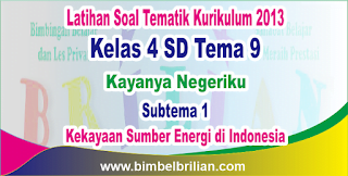 Soal Tematik Online Kelas 4 SD Tema 9 Subtema 1 Kekayaan Sumber Energi di Indonesia Langsung Ada Nilainya