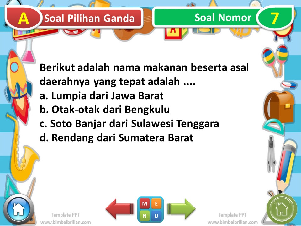 Slide Soal Nomor 7 Power Point Tema 1 Subtema 3 Kelas 4 SD