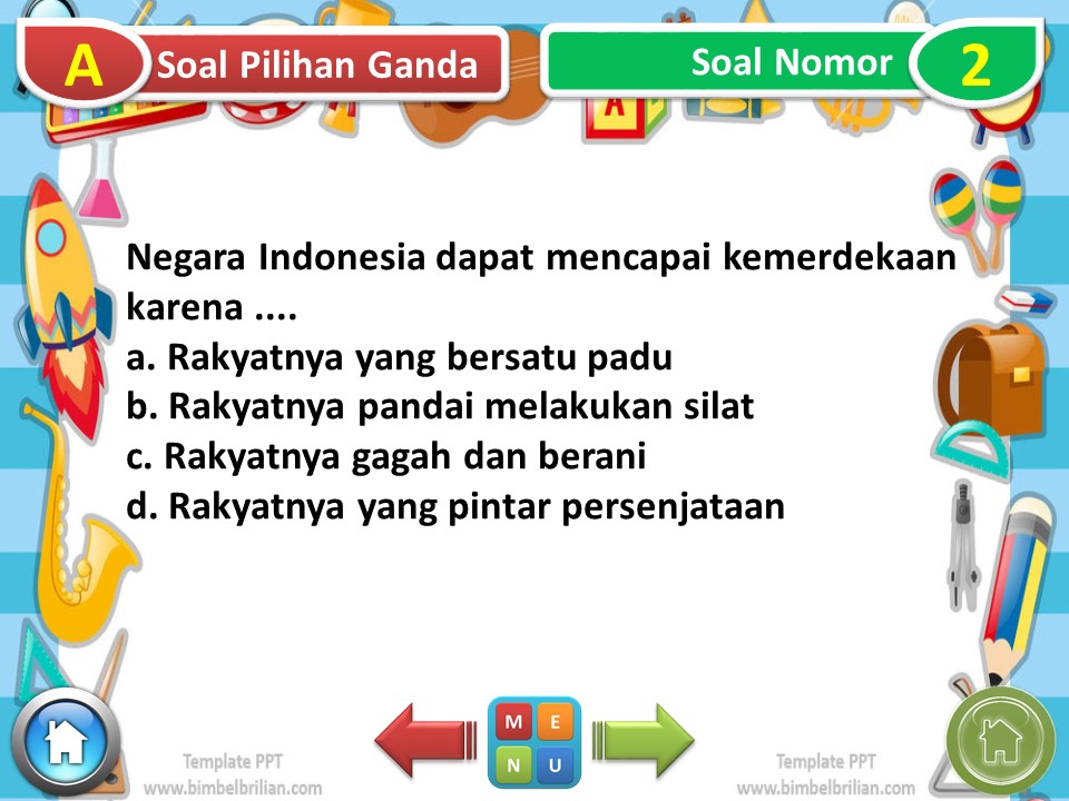 Soal Tematik Kelas 6 SD Tema 2 Subtema 3 bersatu Kita Teguh