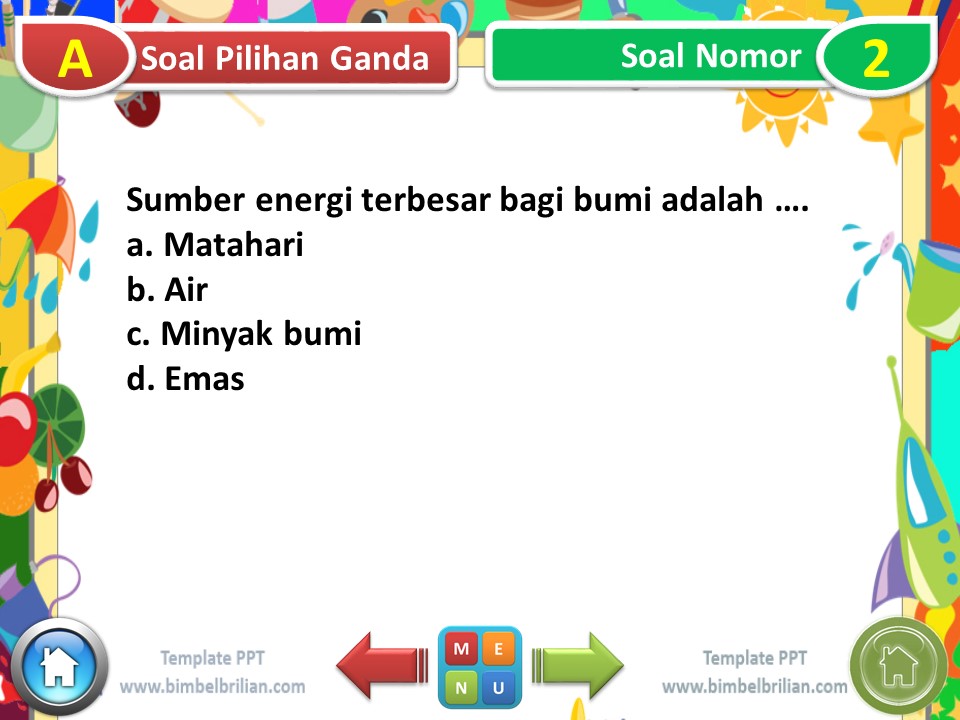 Power Point (PPT) Soal Tema 2 Kelas 4 SD Subtema 1 Sumber Energi