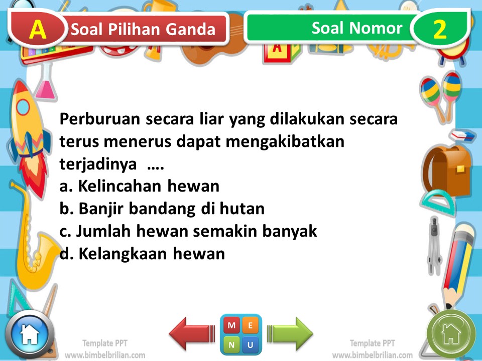 Media Power Point (PPT) Soal Tema 2 Kelas 3 SD Subtema Manfaat Hewan Bagi Kehidupan Manusia