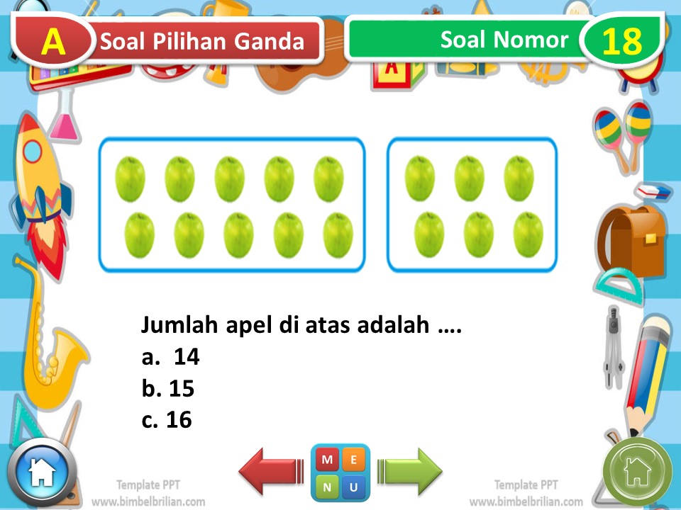 Power Point Soal Tematik Kelas 1 SD Tema 3 Subtema 2 Kegiatan Siang Hari