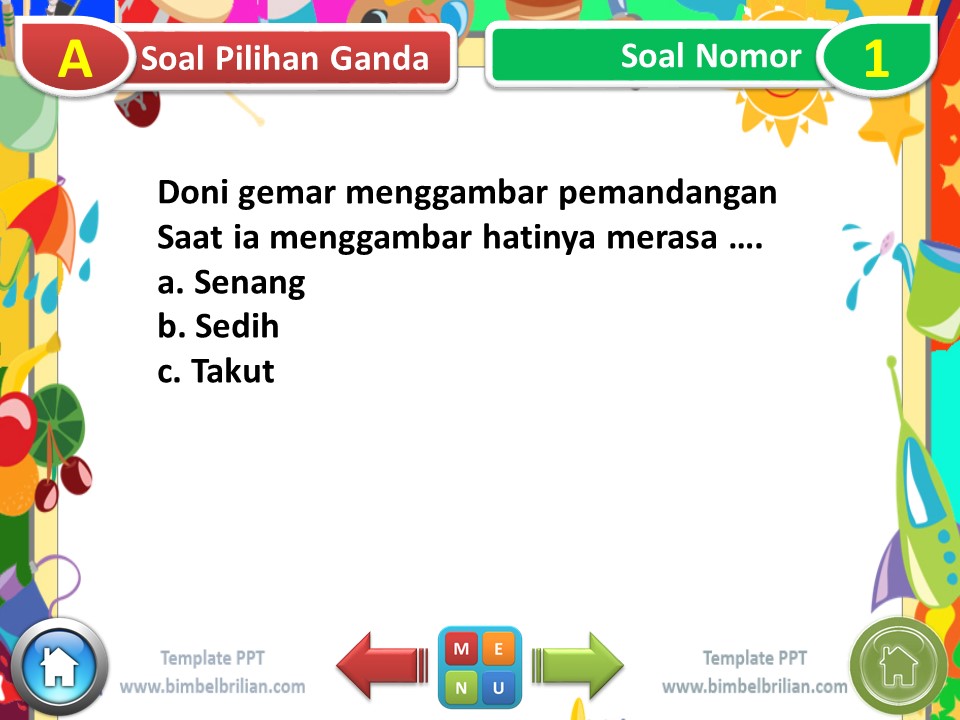 Power Point (PPT) Soal Tema 2 Kelas 1 SD Subtema 3 Gemar Menggambar