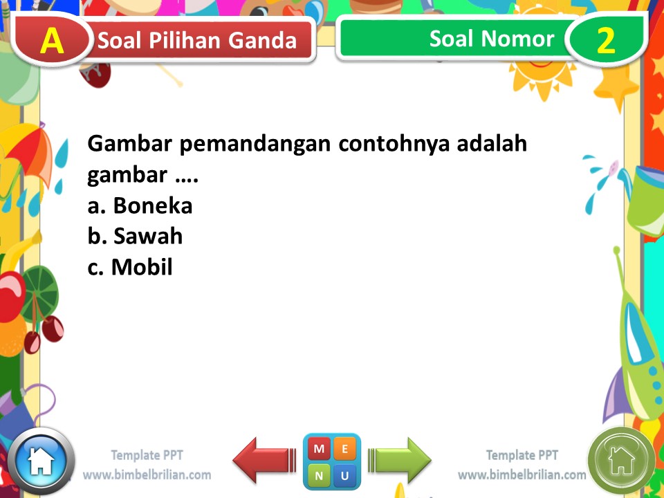 Power Point (PPT) Soal Tema 2 Kelas 1 SD Subtema 3 Gemar Menggambar