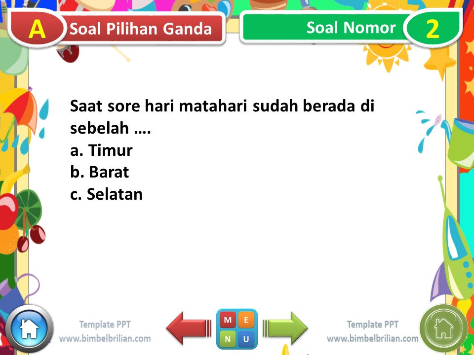 Power Point (PPT) Soal Tema 3 Kelas 1 SD Subtema 3 Kegiatan Sore Hari