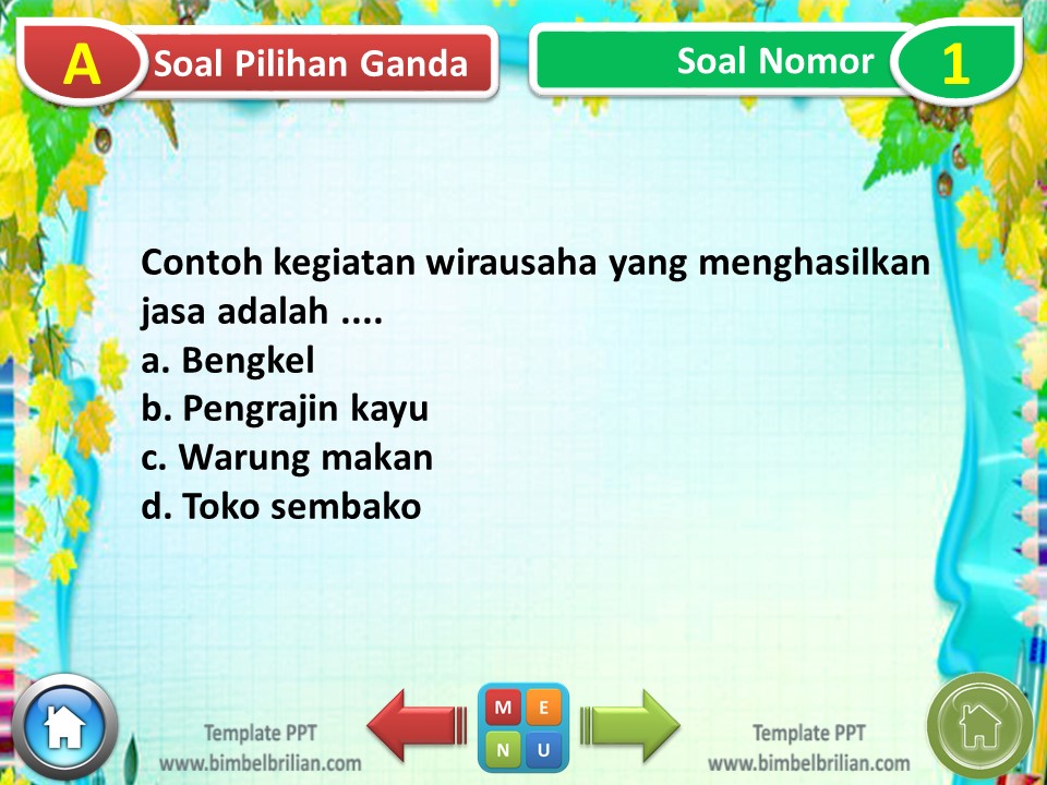 PPT - Soal Tema 5 Kelas 6 SD Subtema 2 Usaha di Sekitarku - www.bimbelbrilian.com