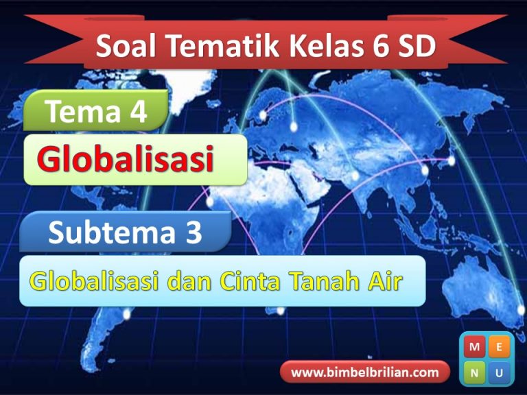 Media Power Point (PPT) Soal Kelas 6 SD Tema 4 Globalisasi Bimbel Brilian