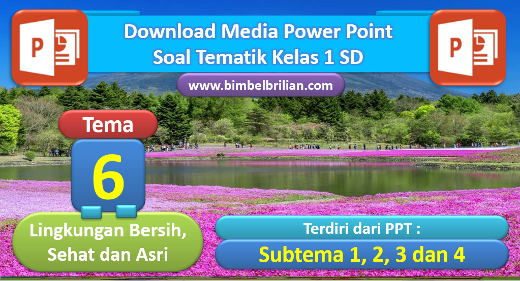 Media Media PPT Kelas 1 SD Tema 6 Lingkungan Bersih, Sehat dan Asri