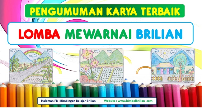 Pengumuman Lomba Mewarnai Bimbel Brilian