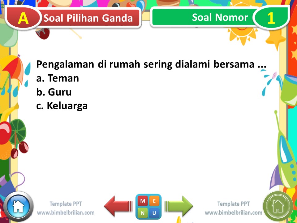 Media PPT Kelas 2 SD Tema 5 Subtema 1 Pengalamanku di Rumah