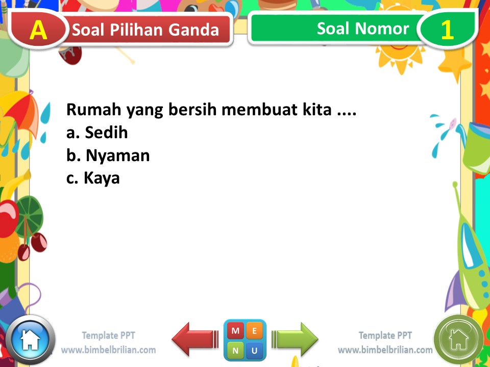 Media PPT Kelas 1 SD Tema 6 Subtema 1 Lingkungan Rumahku