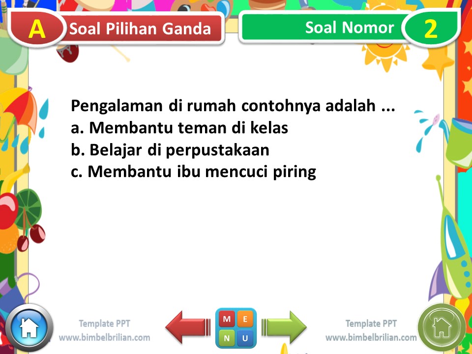 Media PPT Kelas 2 SD Tema 5 Subtema 1 Pengalamanku di Rumah