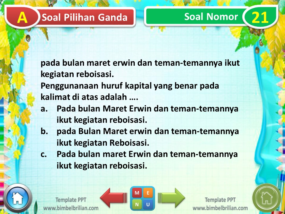 PPT Soal Tema 6 Kelas 2 SD Subtema 3 Tumbuhan di Sekitarku