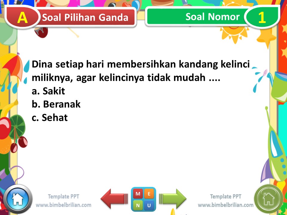 PPT Soal Tema 6 Kelas 2 SD Subtema 2 Merawat Hewan di Sekitarku