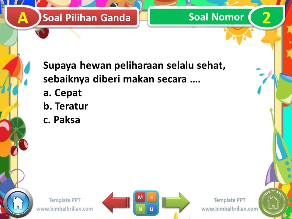 PPT Soal Tema 6 Kelas 2 SD Subtema 2 Merawat Hewan di Sekitarku