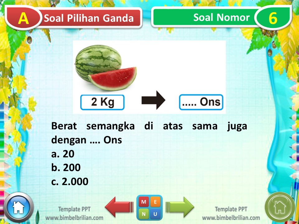 PPT Soal Tema 6 Kelas 2 SD Subtema 3 Tumbuhan di Sekitarku