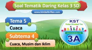 Soal Daring Tema 5 Kelas 3 SD Subtema 4