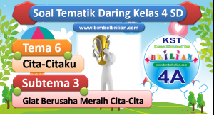 Soal Daring Tema 6 Kelas 4 SD Subtema 3 Giat Berusaha Meraih Cita-Cita
