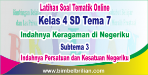 Soal Online Tema 7 Kelas 4 SD Subtema 3 Indahnya Persatuan dan Kesatuan Negeriku Langsung Ada Nilainya