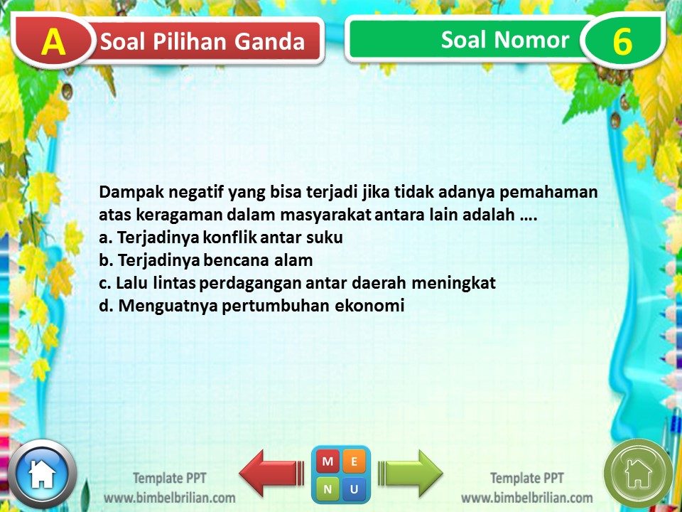 PPT - Soal Tematik Kelas 4 SD Tema 7 Subtema 3 Indahnya Persatuan dan Kesatuan Negeriku - www.bimbelbrilian.com (2)