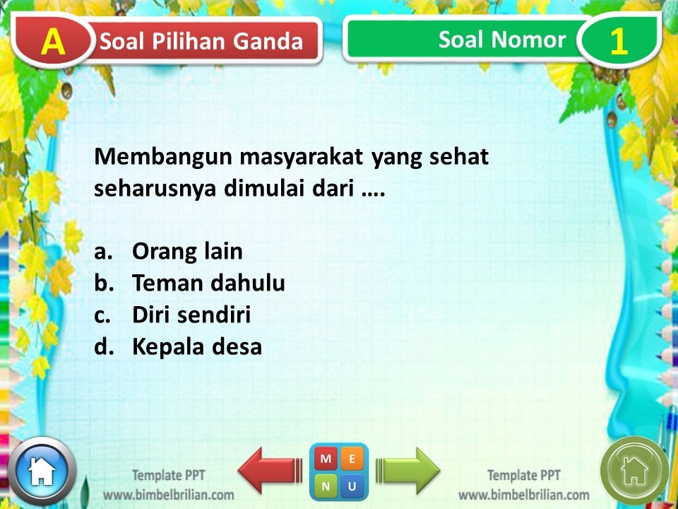 PPT - Soal Tematik Kelas 6 SD Tema 6 Subtema 3 Membangun Masyarakat Sehat