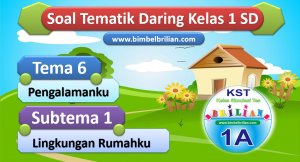 Soal Daring Tema 6 Kelas 1 SD Subtema 1 Lingkungan Rumahku