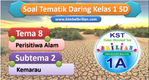 Soal Daring Tema 8 Kelas 1 SD Subtema 2 Kemarau