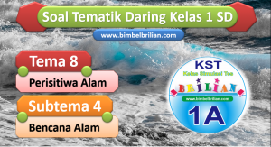 Soal Daring Tema 8 Kelas 1 SD Subtema 4 Bencana Alam