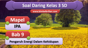 Soal IPA Daring Kelas 3 SD Bab 9 Pengaruh Energi dalam Kehidupan