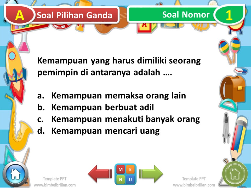 PPT Soal Tematik Kelas 6 SD Tema 7 Subtema 1 Pemimpin di Sekitarku