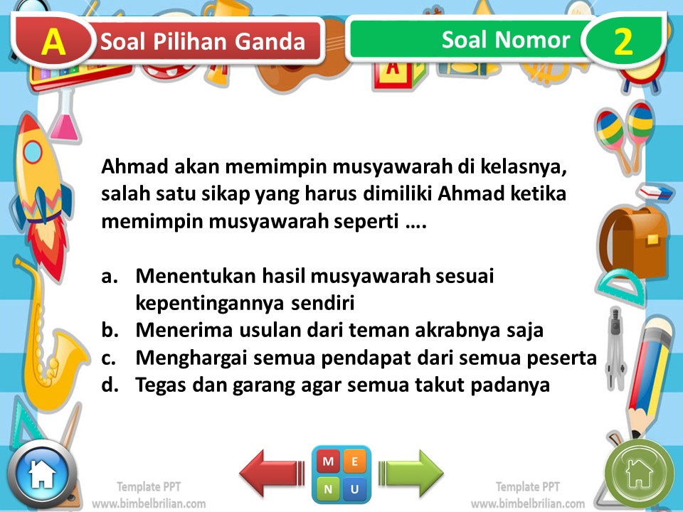 PPT Soal Tematik Kelas 6 SD Tema 7 Subtema 1 Pemimpin di Sekitarku