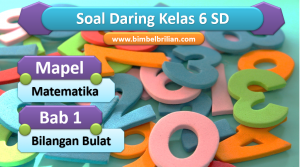 Soal Daring Matematika Kelas 6 SD Bab 1 Bilangan Bulat