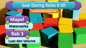 Soal Daring Matematika Kelas 6 SD Bab 3 Luas dan Volume