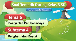 Soal Daring Tema 6 Kelas 3 SD Subtema 4 Penghematan Energi