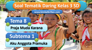 Soal Daring Tema 8 Kelas 3 SD Subtema 1 Aku Anggota Pramuka