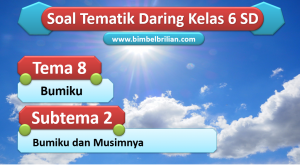Soal Daring Tema 8 Kelas 6 SD Subtema 2 Bumiku dan Musimnya