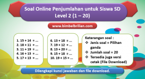 Soal Online Penjumlahan Level 2 untuk Kelas 1 & 2 SD (1 – 20)