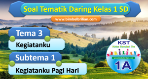 Soal Daring Kelas 1 Tema 3 Subtema 1 Kegiatanku Pagi Hari