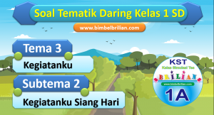 Soal Daring Kelas 1 Tema 3 Subtema 2 Kegiatanku Siang Hari