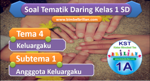 Soal Daring Kelas 1 Tema 4 Subtema 1 Anggota Keluargaku
