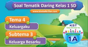 Soal Daring Kelas 1 Tema 4 Subtema 3 Keluarga Besarku
