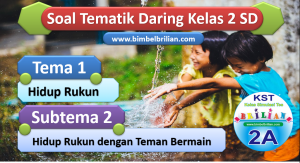 Soal Daring Kelas 2 Tema 1 Subtema 2 Hidup Rukun di Tempat Bermain