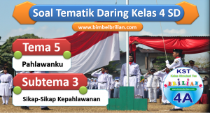 Soal Daring Kelas 4 SD Tema 5 Subtema 3 Sikap-Sikap Kepahlawanan