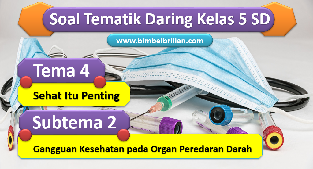 Soal Daring Kelas 5 SD Tema 4 Subtema 2 Gangguan Kesehatan Pada Organ Pencernaan Manusia
