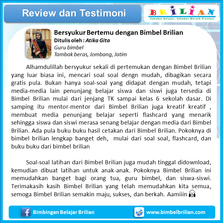 Review dan Testimoni Bimbel Brilian