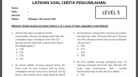 Soal Cerita Penjumlahan Kelas 3 SD Level 5