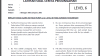 Soal Cerita Penjumlahan Kelas 3 SD Level 6