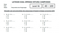 Soal Penjumlahan Pengurangan SD Level 4
