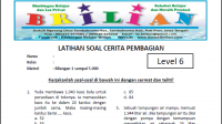 Soal Cerita Pembagian Kelas 5 SD Level 6 - Bilangan 1 sampai 5.000