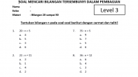 Soal Mencari Bilangan n dalam Pembagian Kelas 3 SD Level 3
